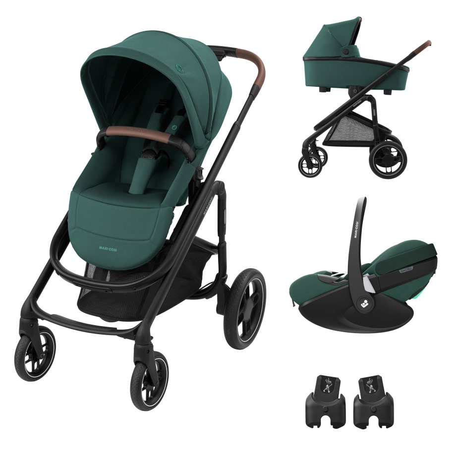 Maxi-Cosi Plaza+ Travelsystem - 3-in-1-Paket: Kindersitz und  Kinderwagenaufsatz