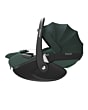 8052047110_2023_maxicosi_carseat_babycarseat_pebble360pro_green_essentialgreen_fullreclinepositionwithcanopy_side